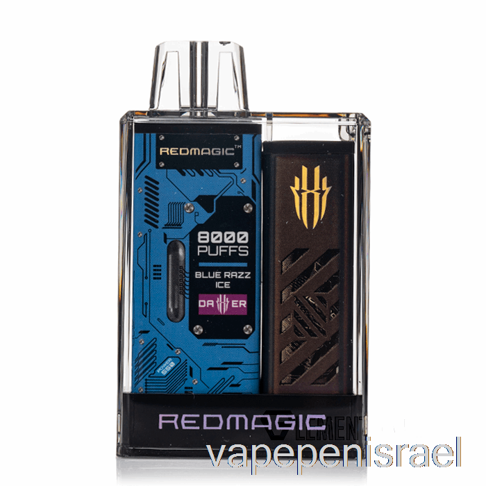 חד פעמי Vape Israel Redmagic Dagger 8000 חד פעמי כחול Razz Ice